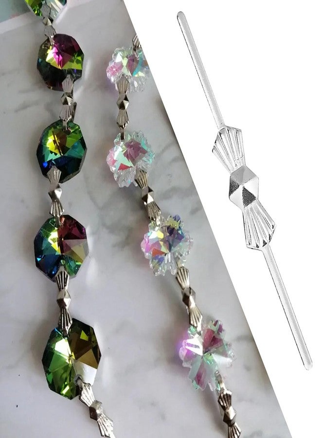 Dsjnf Chandelier Bow Pin 40mm Chandelier Crystal Connectors Clips Pin Silver Butterfly Pendant Lamp Replacement Parts 200PCS - Image 5